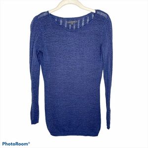Rachel Zoe Karla Navy Open Knit Sweater‎ S
